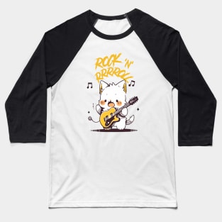 Rock 'n' Rrrroll! (Rock 'n' Roll Cat) Baseball T-Shirt